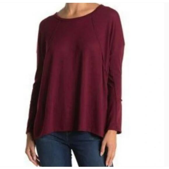 NWT Nordstrom's Forgotten Grace Burgundy/Maroon Knit Top - SIZE M - Picture 1 of 8
